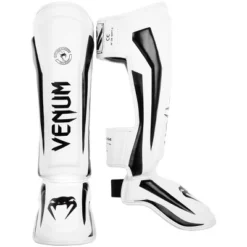 Venum Elite Lightweight Standup Protective MMA Shin Guards - White/Black