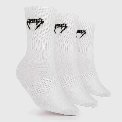 Venum Classic Socks 3-Pack - White/Black - Image 2
