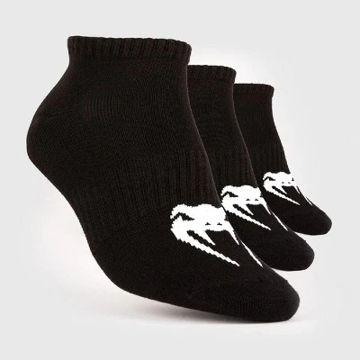 Venum Classic Footlet Socks 3-Pack - Black/White - Image 4