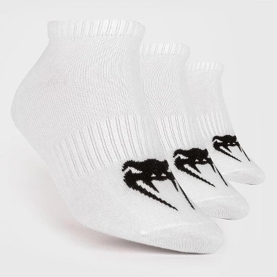 Venum Classic Footlet Socks 3-Pack - White/Black - Image 4