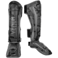 Venum Elite Protective MMA Shin Instep Guards - Black/Dark Camo
