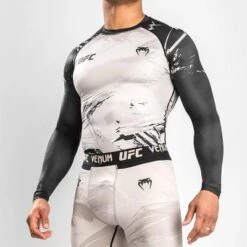 Venum UFC Authentic Fight Week 2.0 Long Sleeve Rashguard - Sand/Black
