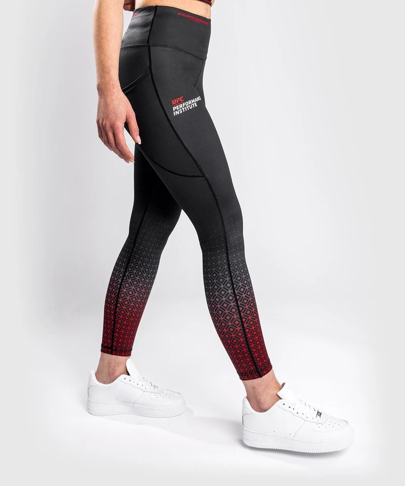 UFC Venum Performance Institute Sportlegging Dames Zwart Rood - Image 3