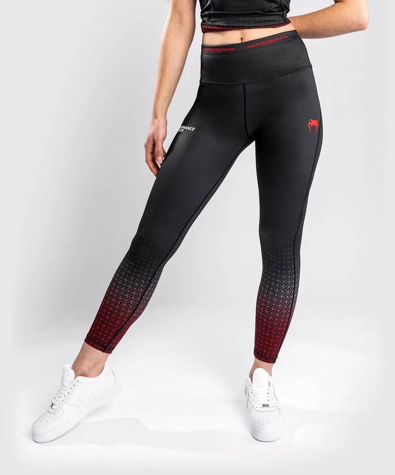 UFC Venum Performance Institute Sportlegging Dames Zwart Rood - Image 4