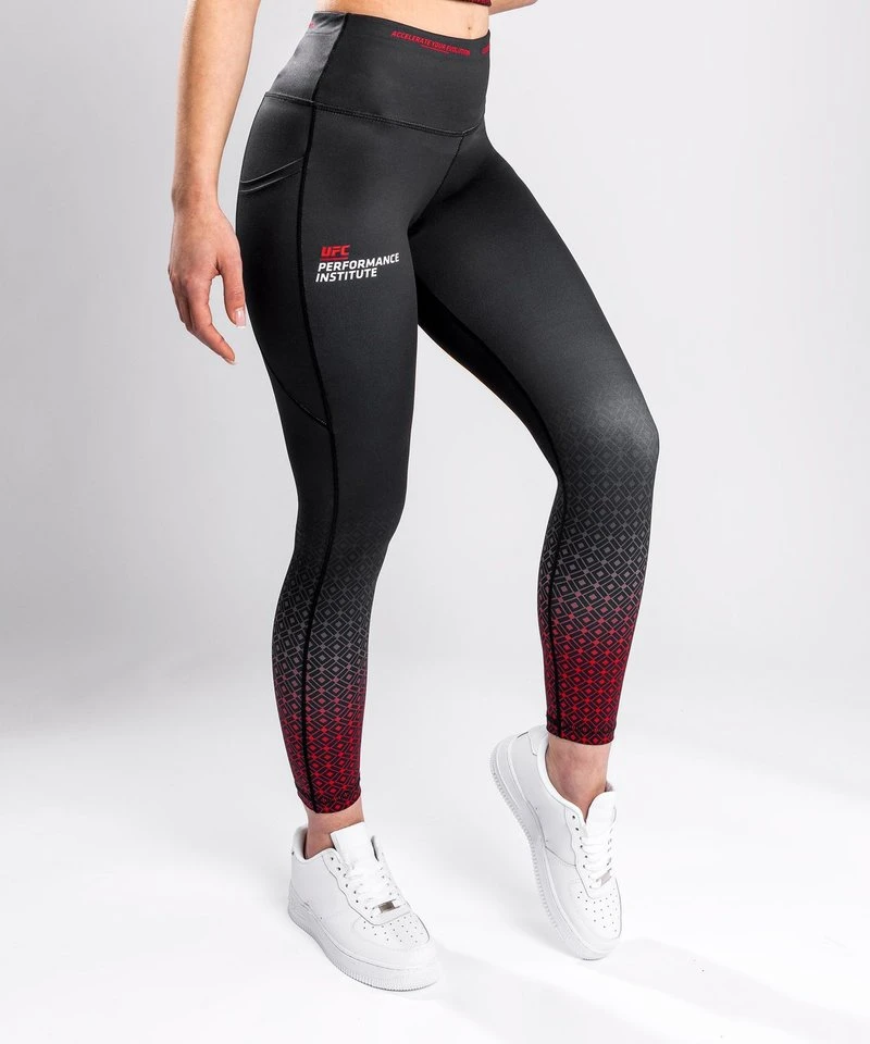UFC Venum Performance Institute Sportlegging Dames Zwart Rood - Image 5