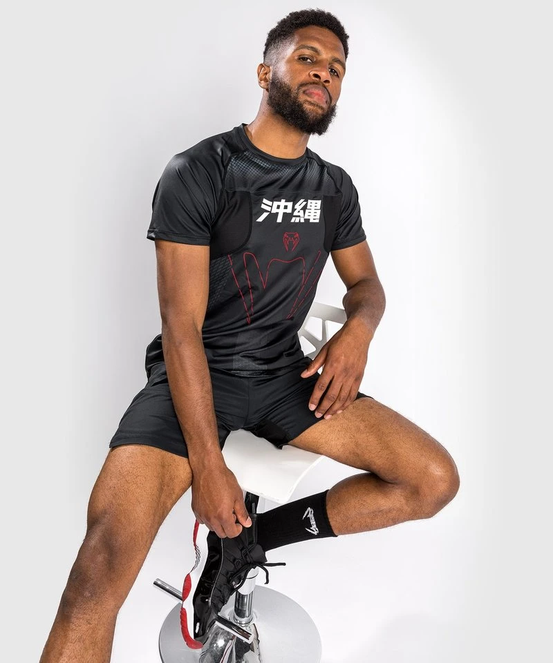 Venum OKINAWA 3.0 Dry Tech T-shirt Zwart Rood