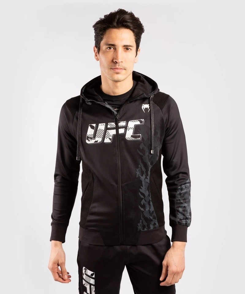 UFC Venum Authentic Fight Week Hoodie Met Rits Zwart - Image 6