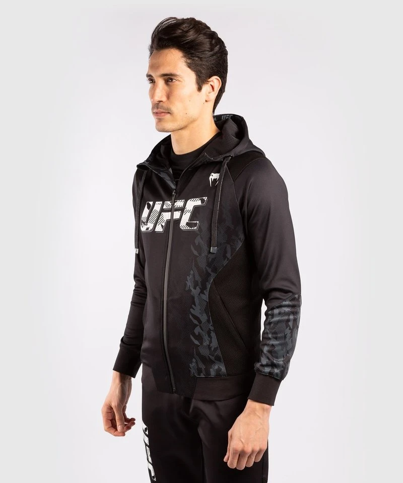 UFC Venum Authentic Fight Week Hoodie Met Rits Zwart - Image 8