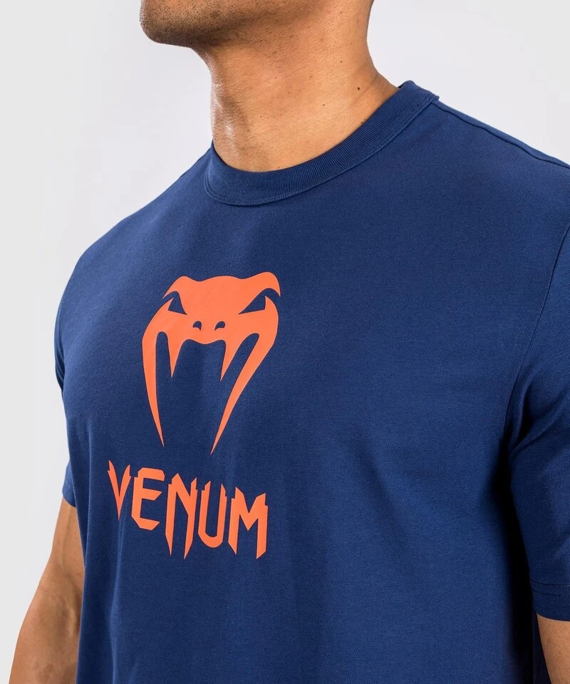 Venum Classic T-shirt Katoen Marineblauw Oranje - Image 3