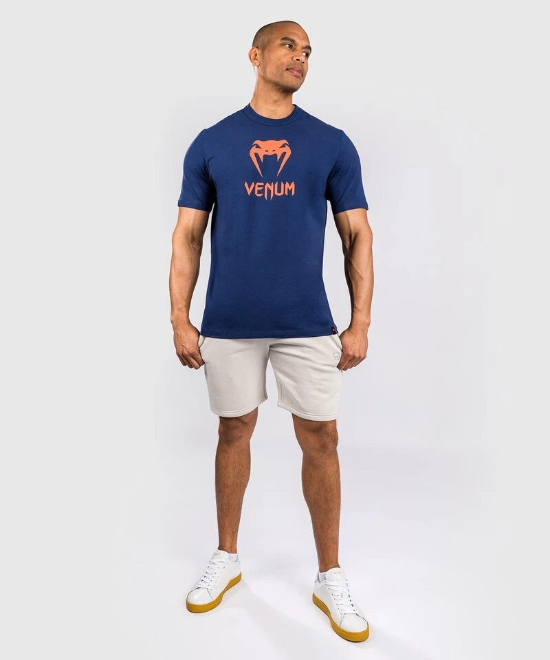 Venum Classic T-shirt Katoen Marineblauw Oranje - Image 4