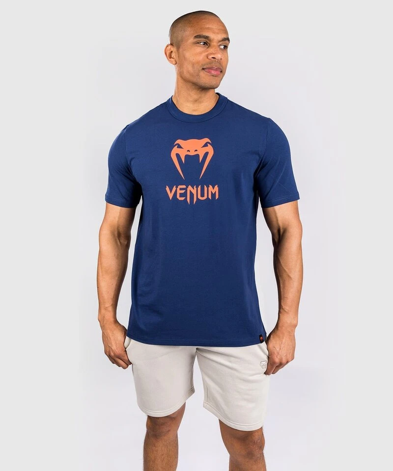 Venum Classic T-shirt Katoen Marineblauw Oranje - Image 6
