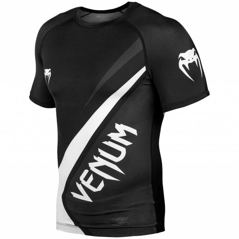 Venum Contender 4.0 Rash Guard S/S Zwart Grijs Wit - Image 2