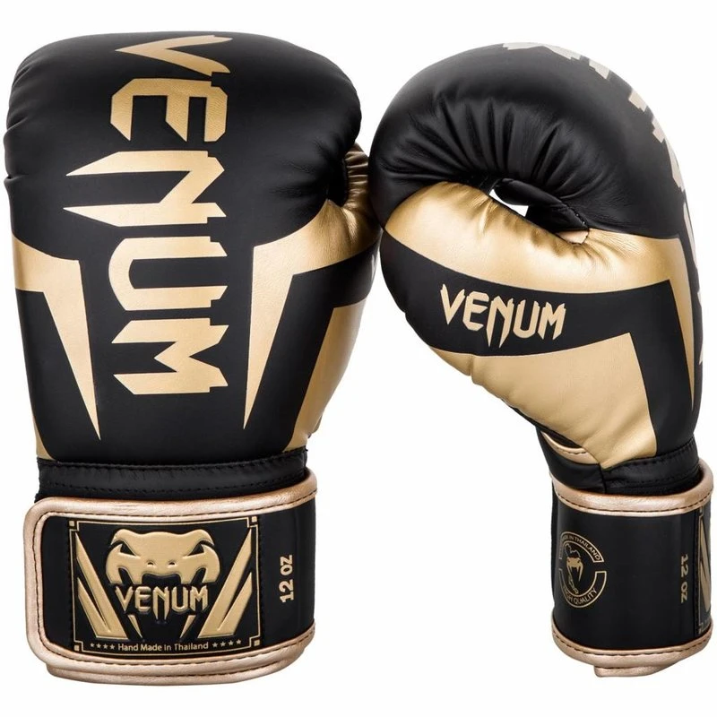 Venum Elite (Kick)Bokshandschoenen Zwart Goud