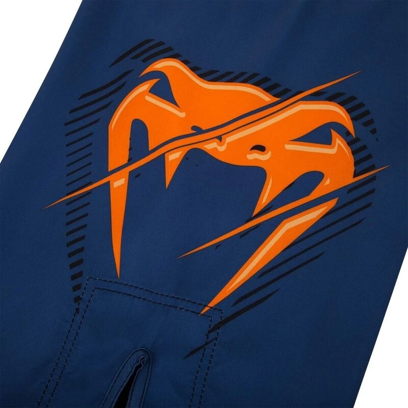 Venum Fightshorts Train Hard Hit Heavy Blauw Oranje - Image 6