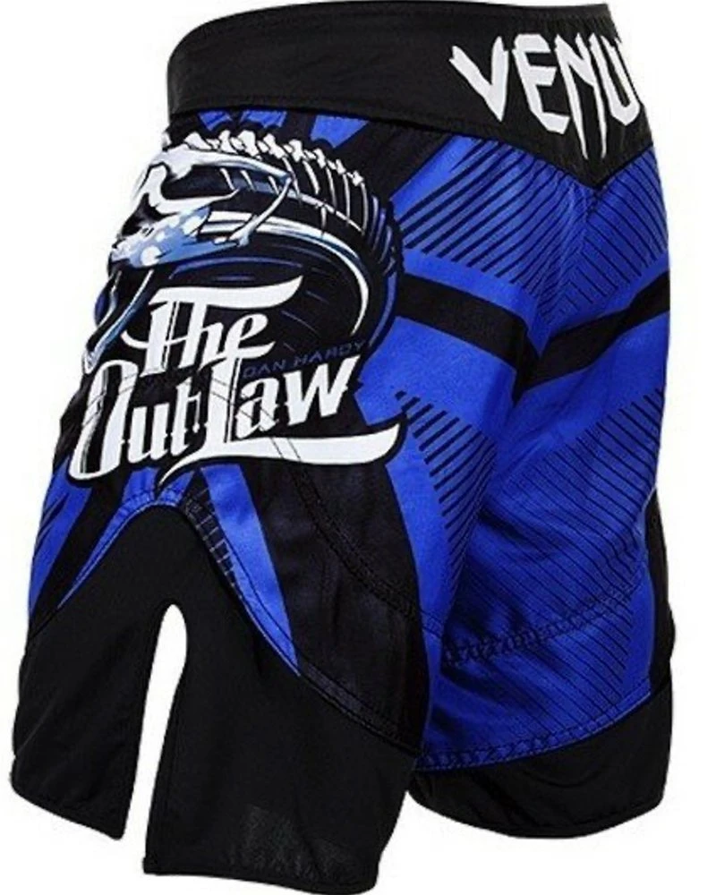 Venum MMA Fightshorts Dan Hardy Outlaw Blauw Zwart - Image 3