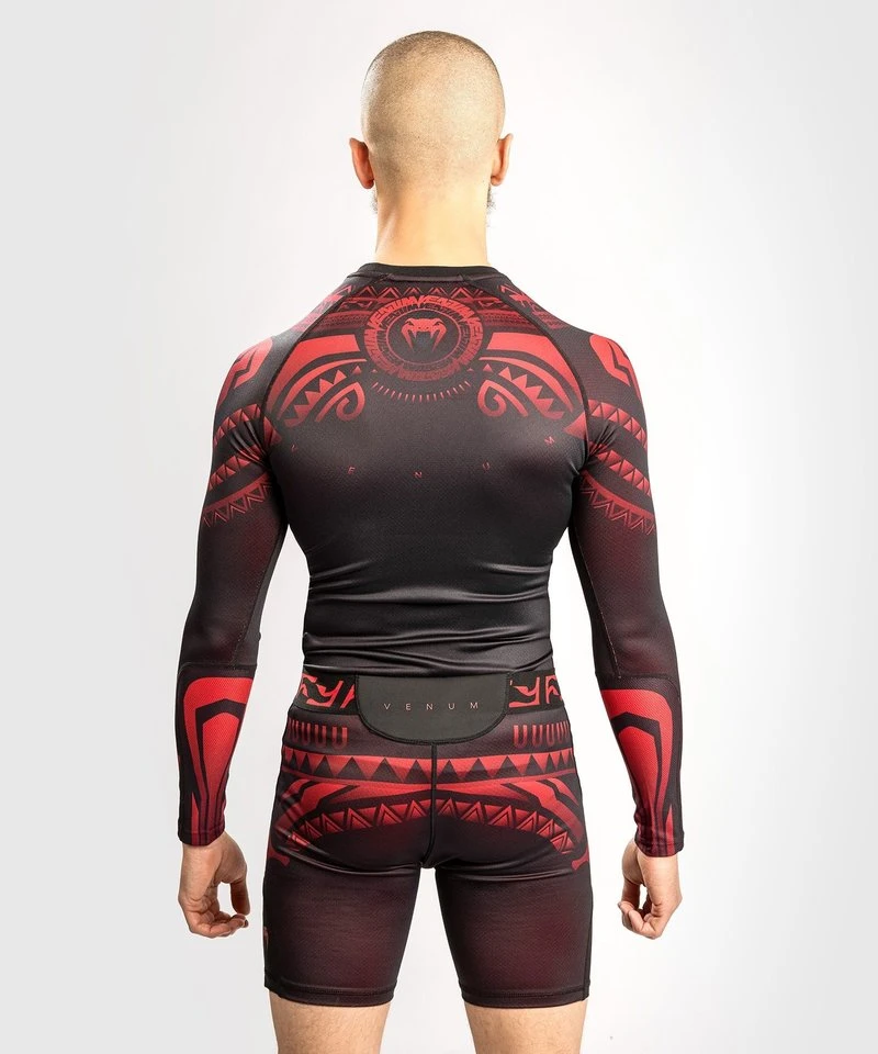 Venum Nakahi Rash Guard Lange Mouwen Zwart Rood - Image 4