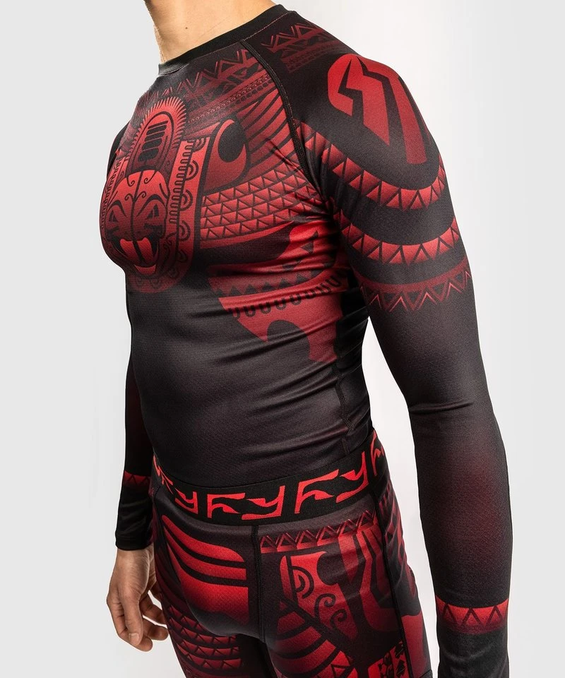 Venum Nakahi Rash Guard Lange Mouwen Zwart Rood - Image 8