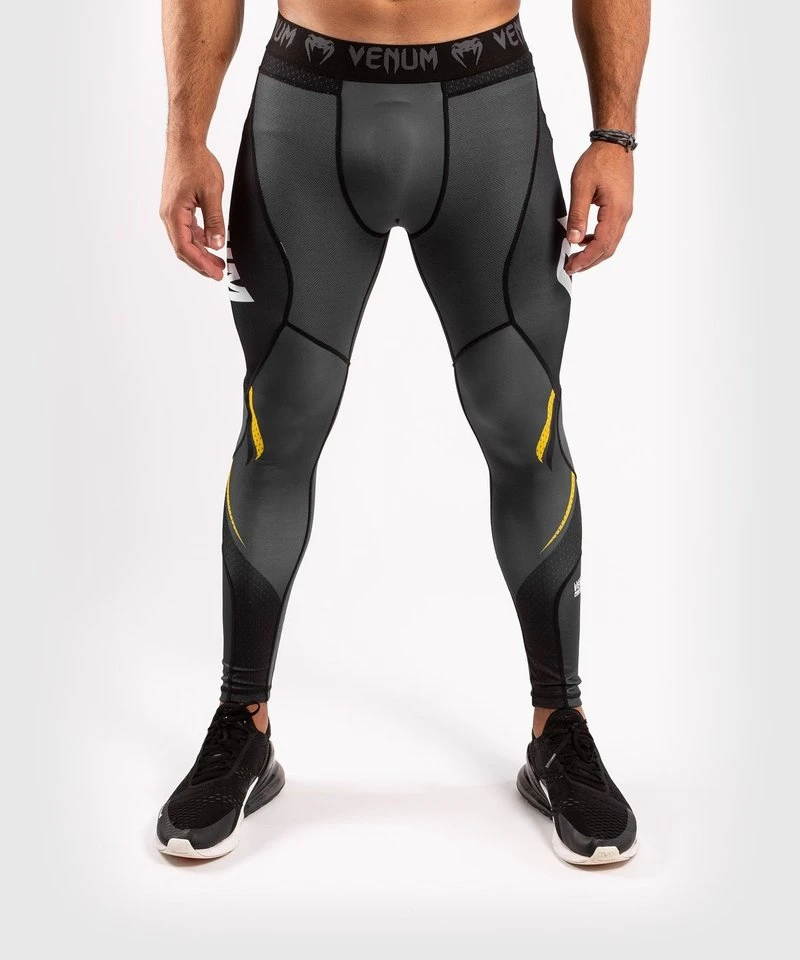 Venum ONE FC Impact Compression Tights Legging Grijs Geel - Image 6