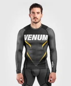 Venum ONE FC Impact Rashguard L/S Grijs Geel