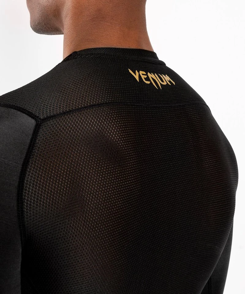 Venum Rashguard G-Fit Compression Shirt L/S Zwart Goud - Image 6