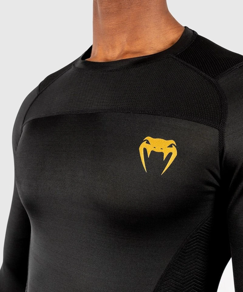 Venum Rashguard G-Fit Compression Shirt L/S Zwart Goud - Image 9