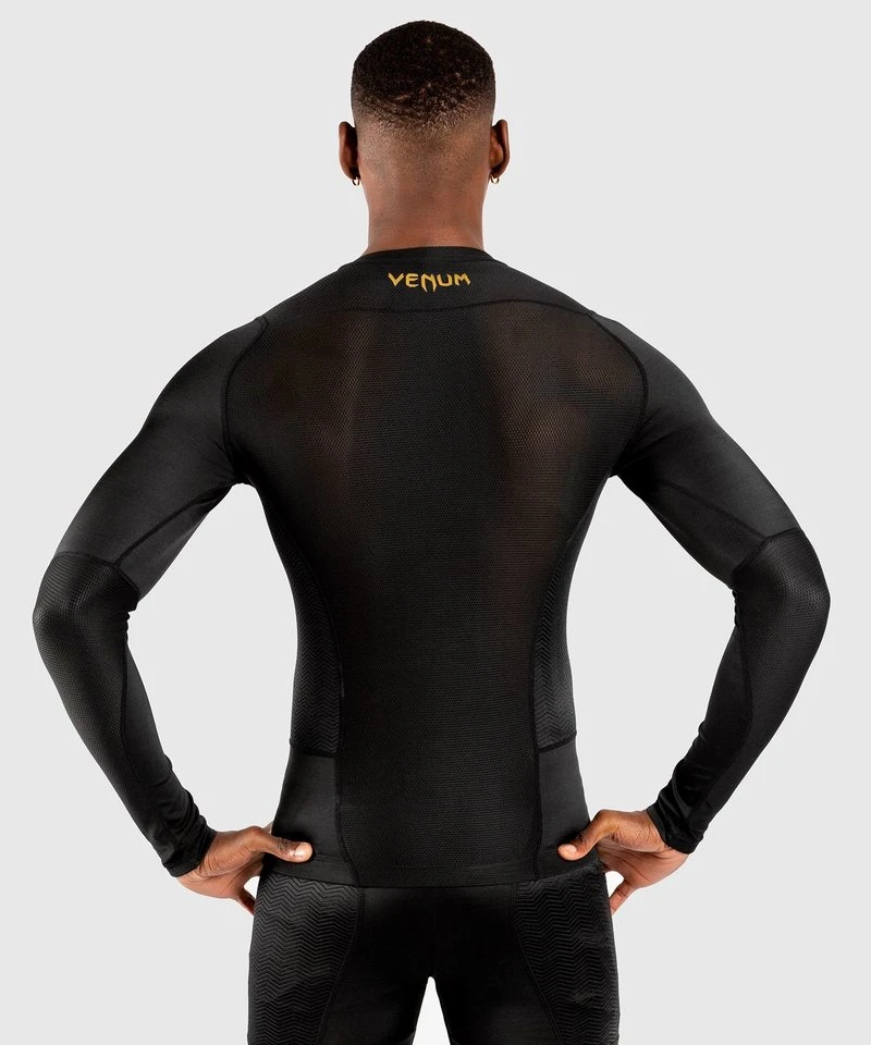 Venum Rashguard G-Fit Compression Shirt L/S Zwart Goud - Image 3