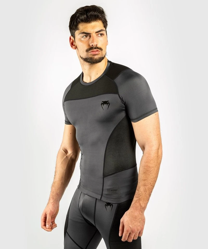 Venum Rashguard G-Fit S/S Compressie Shirt Grijs Zwart - Image 3