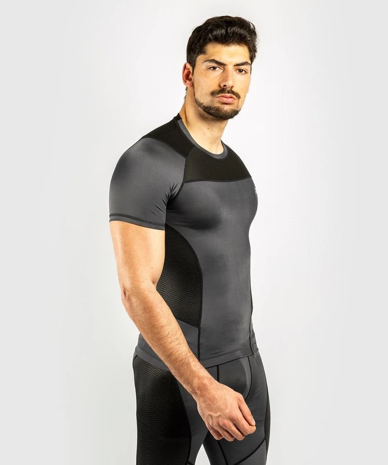 Venum Rashguard G-Fit S/S Compressie Shirt Grijs Zwart - Image 8
