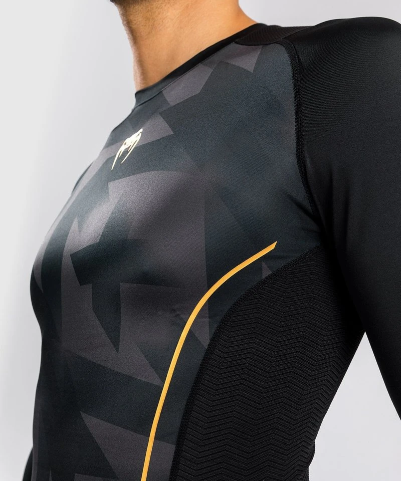 Venum Razor Rash Guard Lange Mouwen Zwart Goud - Image 6