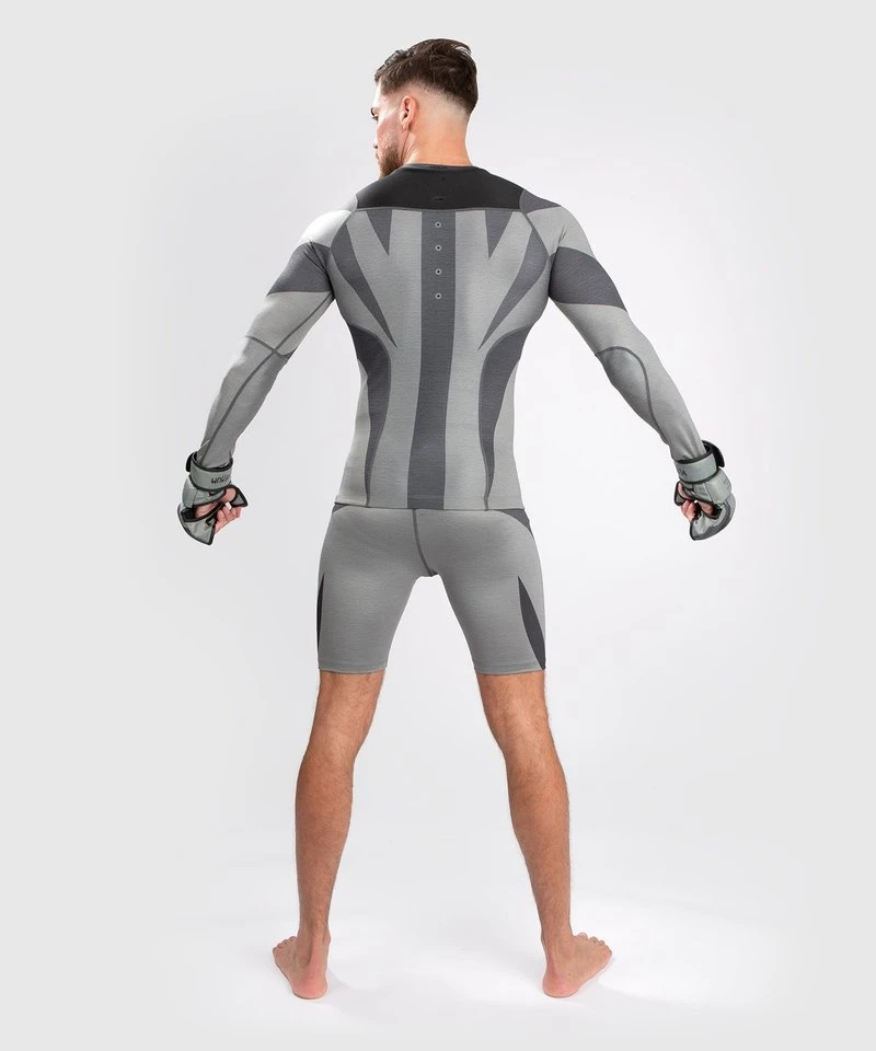 Venum Stone Rash Guard Compressie Shirt L/S Mineraal Groen - Image 6
