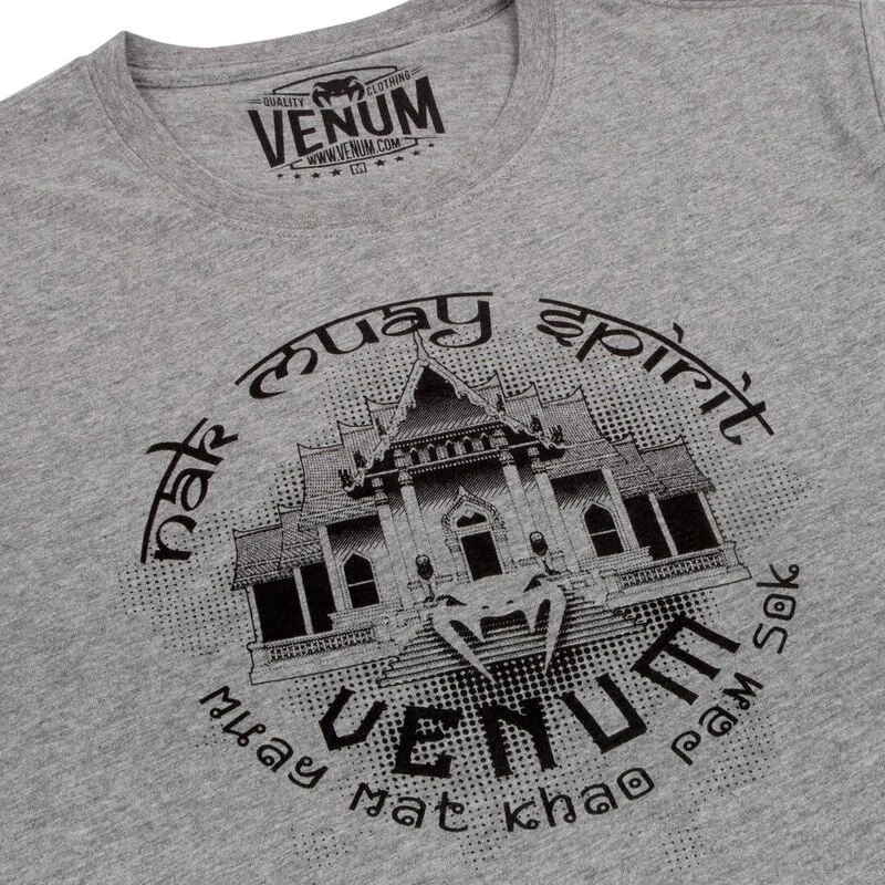 Venum Thai Temple Katoenen T-shirt Grijs - Image 2